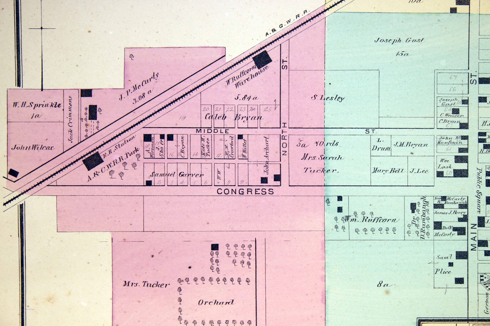 1874 Plat Map Village of Jeromeville and Town of Polk Ashland County Ohio