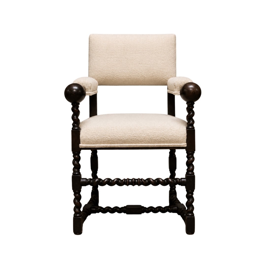 19th Century French Louis XIII Oak Arm Chair