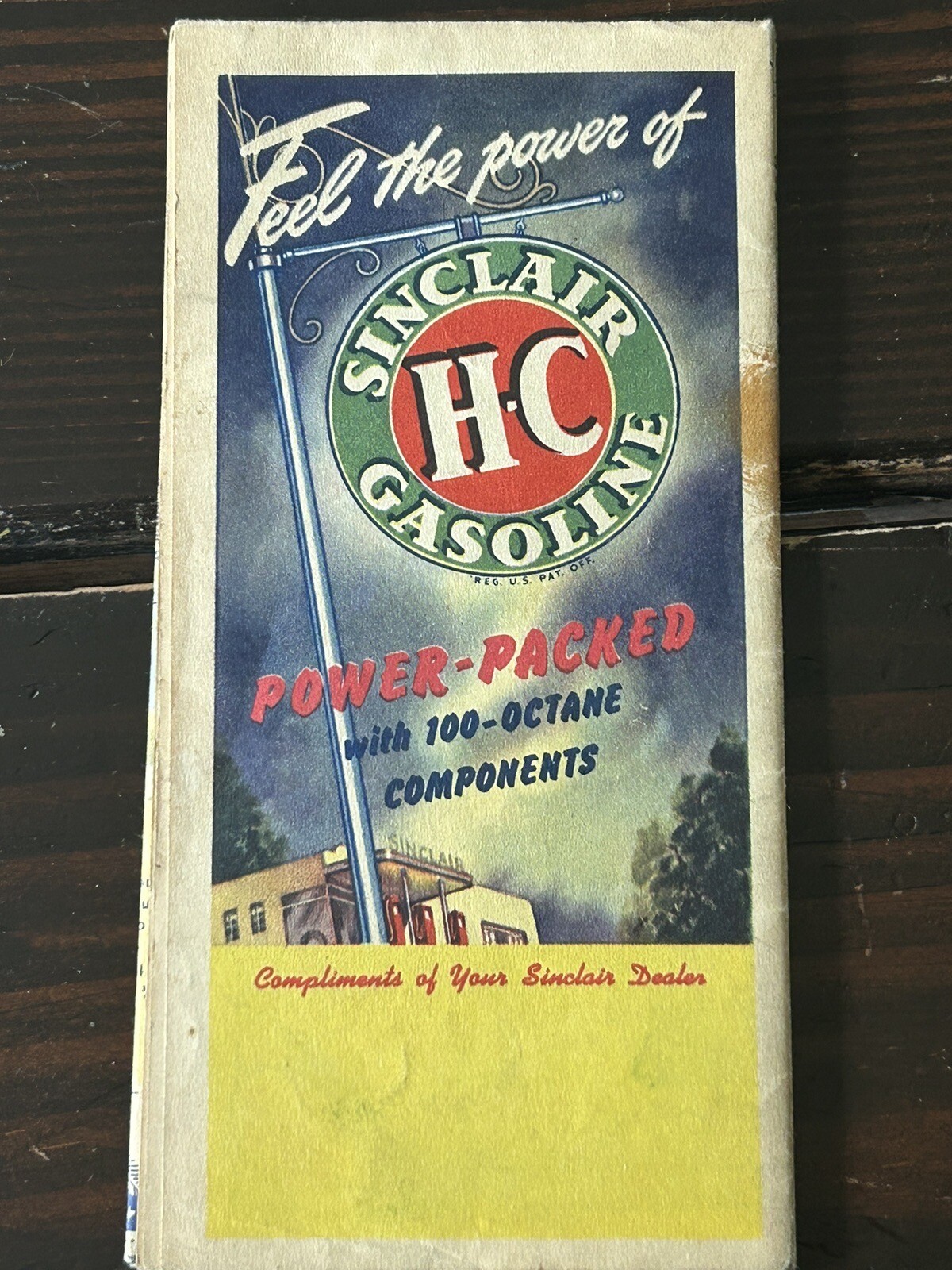 Vtg Wisconsin Sinclair HC Gasoline 1940s Road Map Foldable Paper 1C07