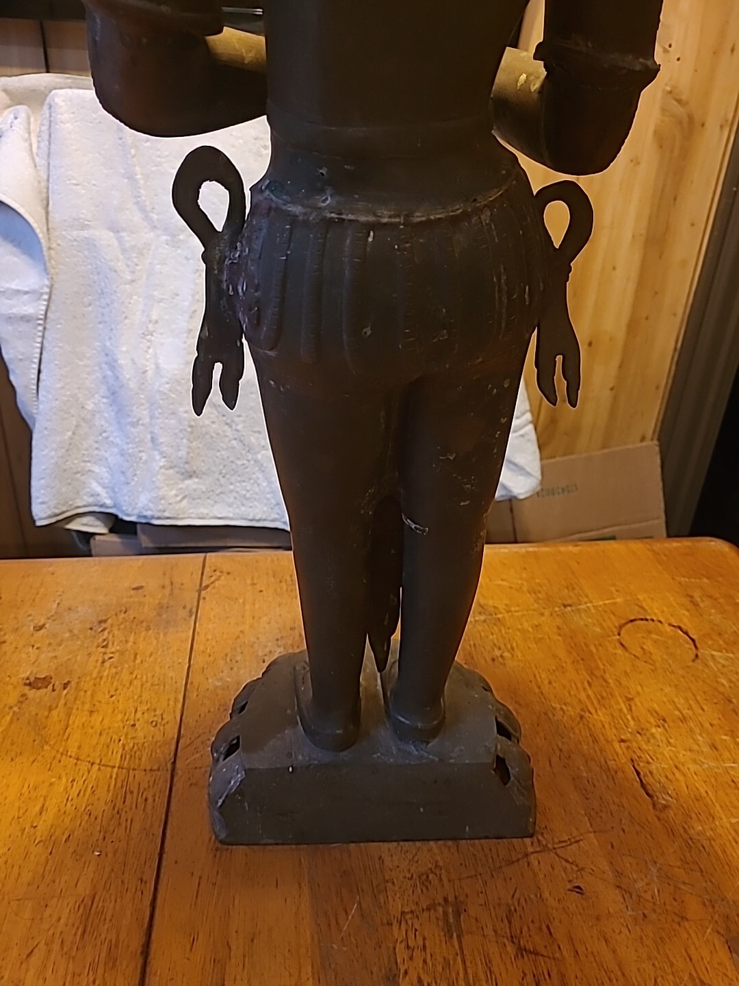 Antique Thara Tara Buddhist Buddha Statue 29″ Bronze ? Figure Asian God Estate