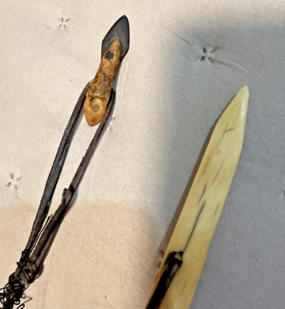RARE Antique Inuit , Eskimo Native American Seal spear Harpoon 5′-6″ c.1850-1900