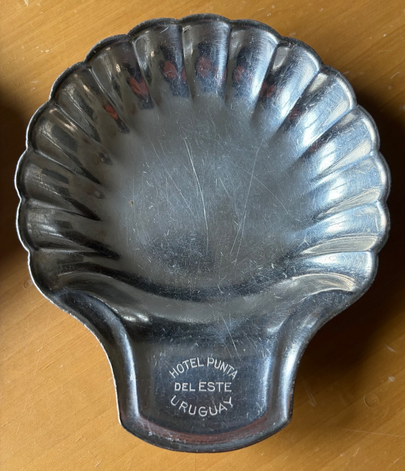Pair Christofle shell trinket dish open salts Hotel Punta del Este Uruguay
