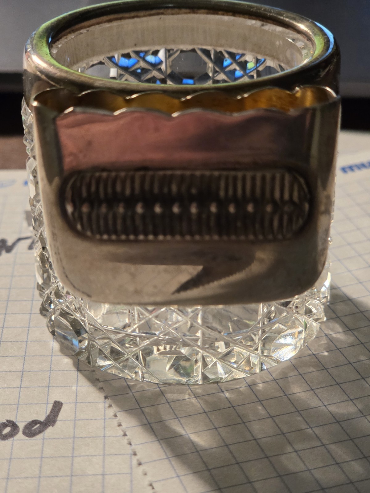Novelty Silver Topped Match Holder/Striker – Birmingham 1900 TH Hazlewood