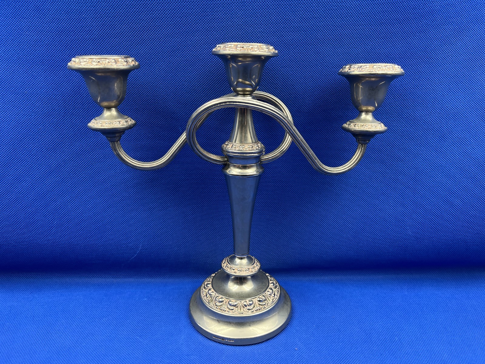 Good Quality 3 armed Silver plated Candelabra, made in England.