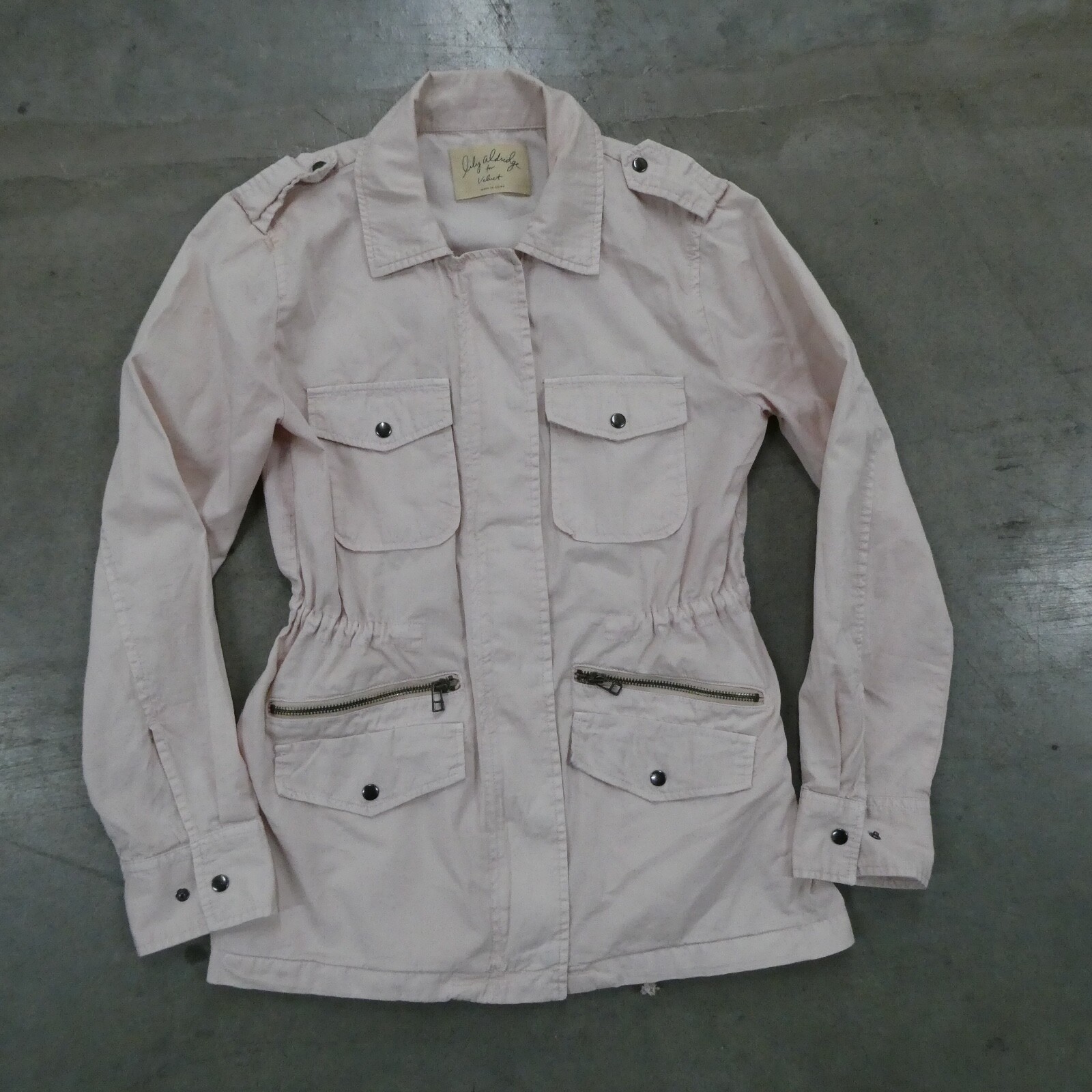 Lily Aldridge for Velvet Jacket Women Size X-Small Light Pink Trench like