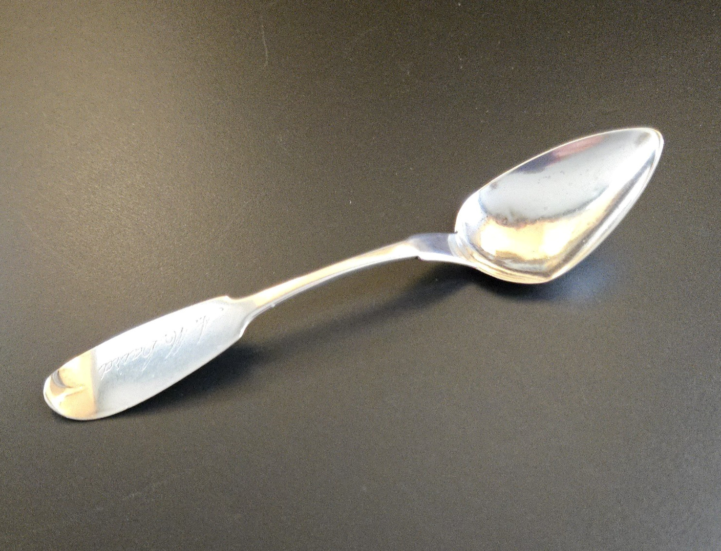 Antique N. Matson Chicago Coin Silver Teaspoon – Hall & Elton Maker – A.M. Baird