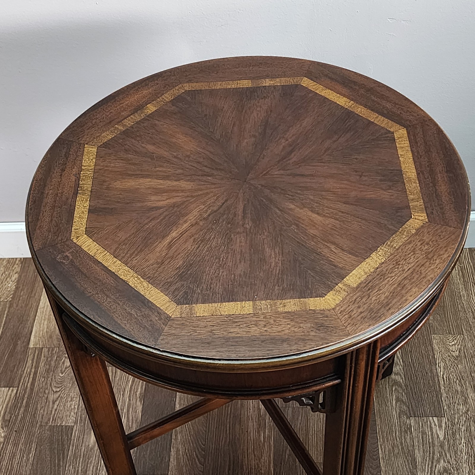 Lane Hollywood Regency Inlay Side End Table