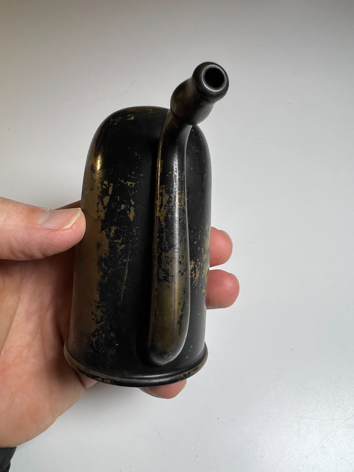 Antique Brass Conversation Dome Hearing Aid Black Japanned Acoustic Ear Trumpet