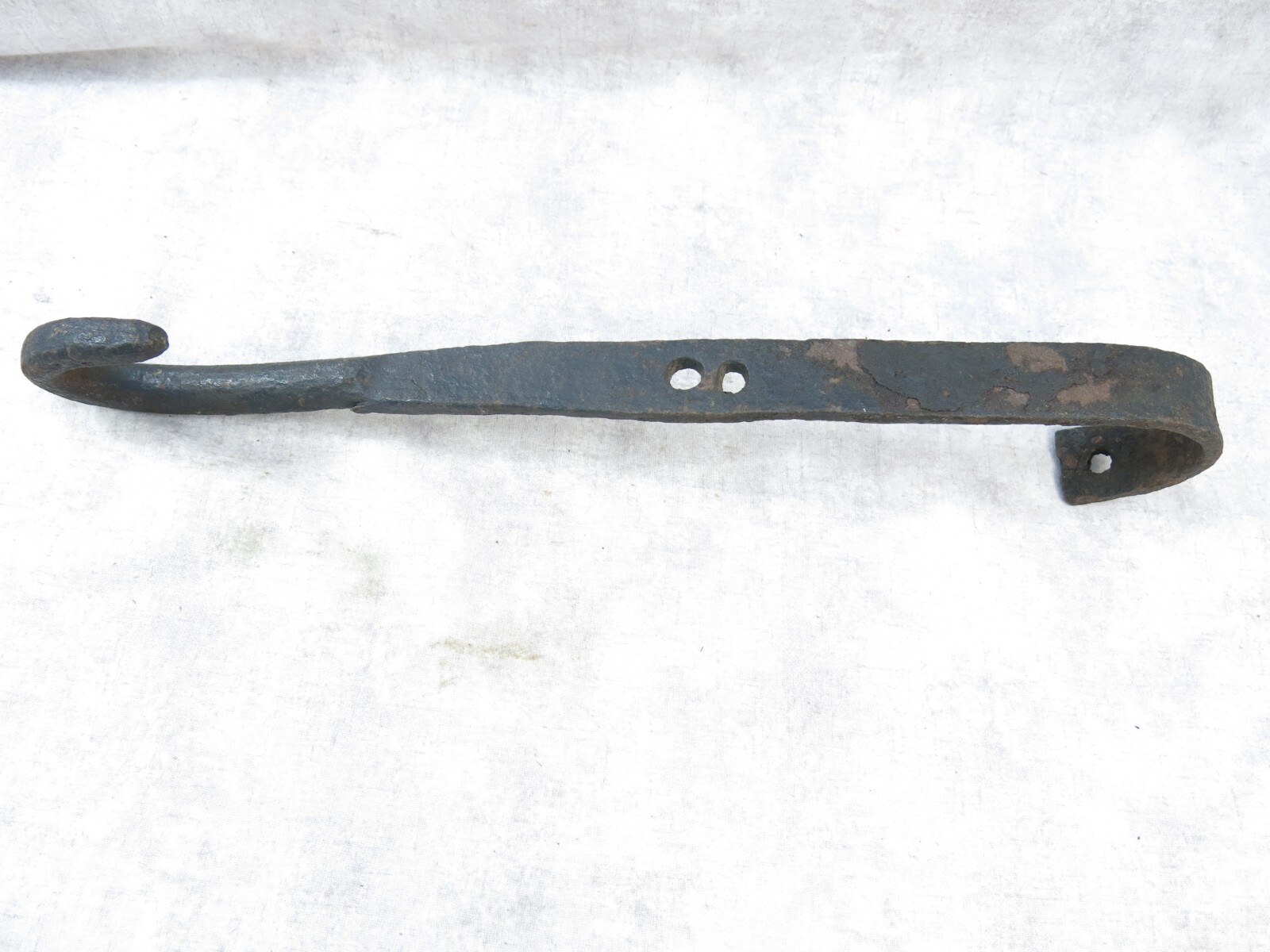 Antique Privative Blacksmith Forged Hook Blacksmith S Hook About 14-1/4″ Long