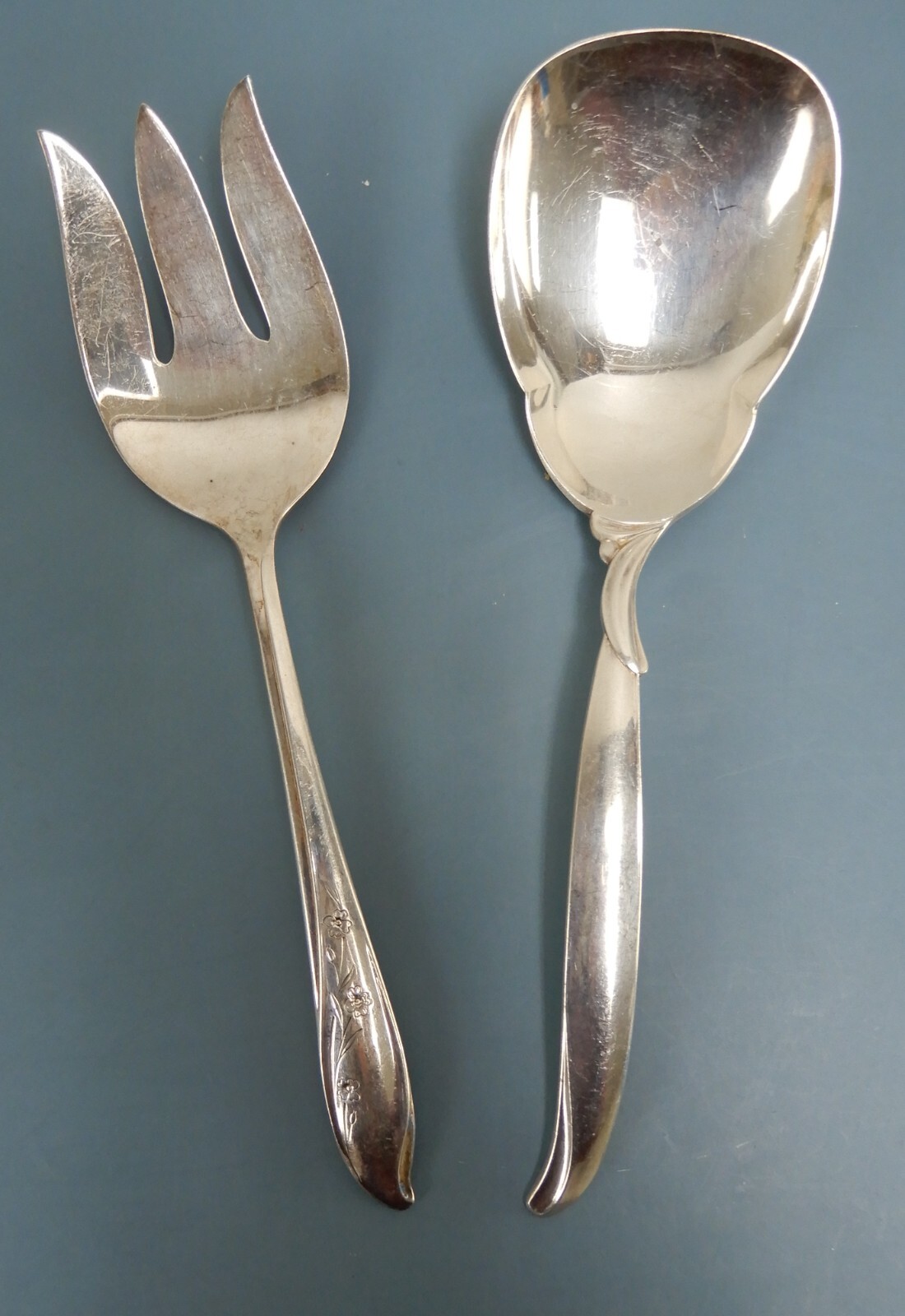 Vintage 1847 Rogers Bros. IS Serving Fourk”Sping Time”and Serning Spoon “Flair”