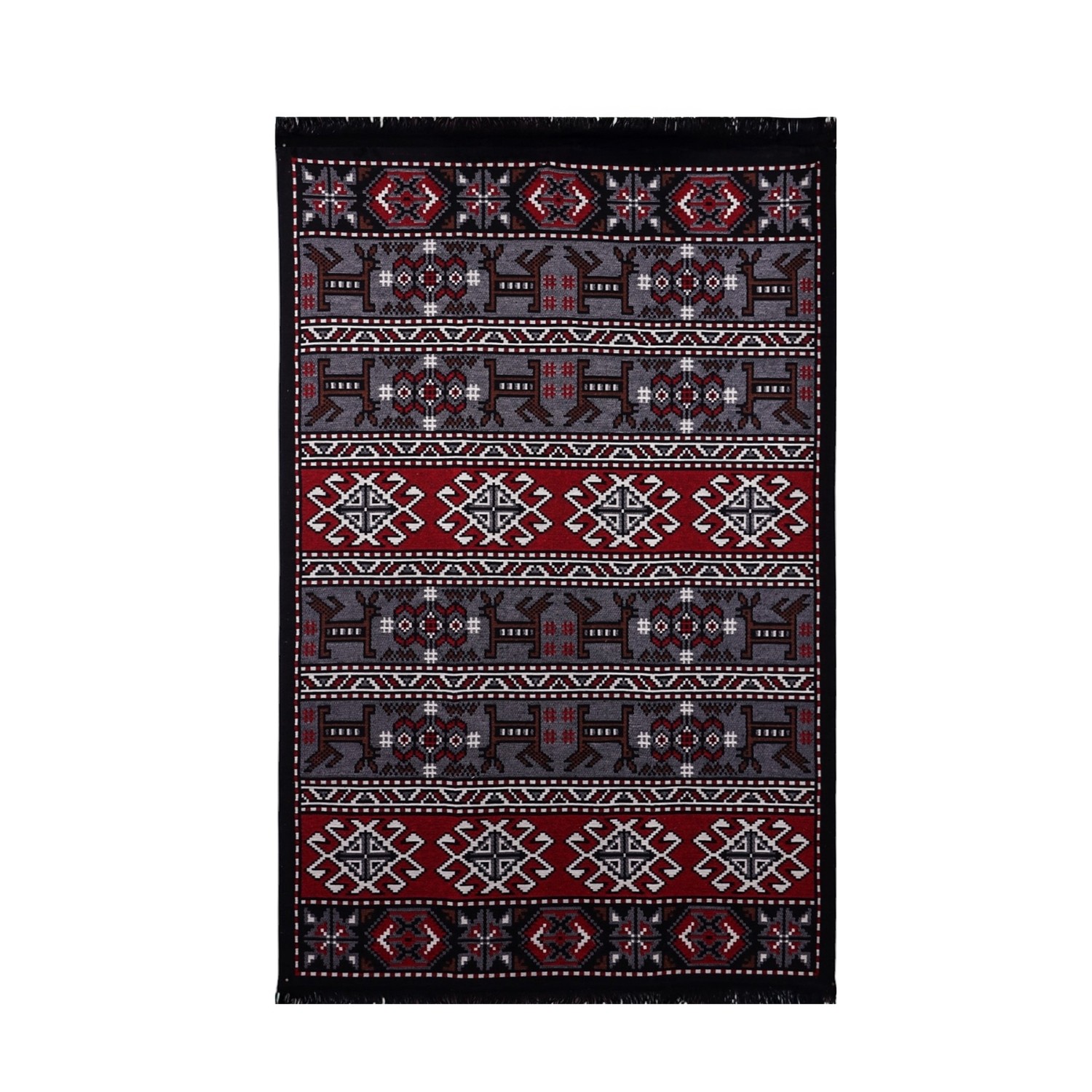 BiggHome Rug – 80×150 cm, Machine Washable, Durable, Ethnic-Inspired Pattern for