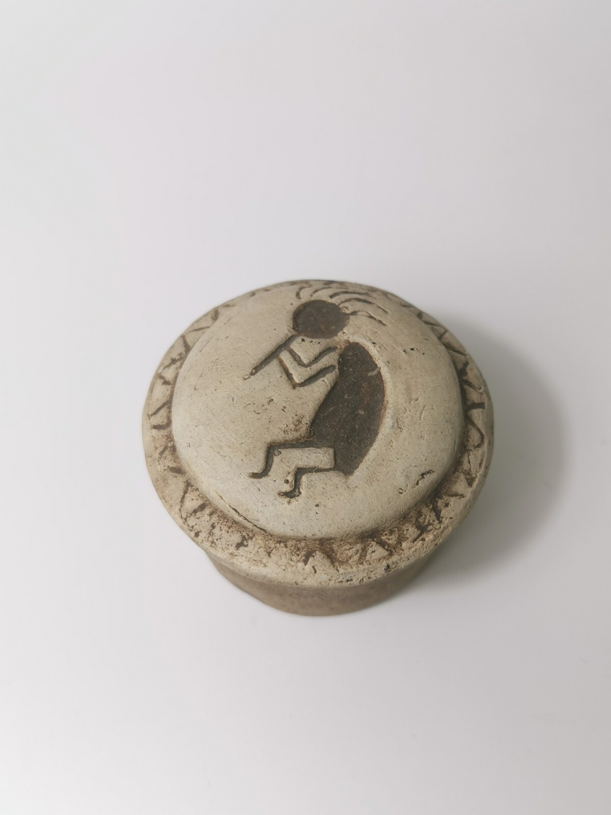 Kokopelli Primitive Clay BOX Stoneware NOT SURE the age