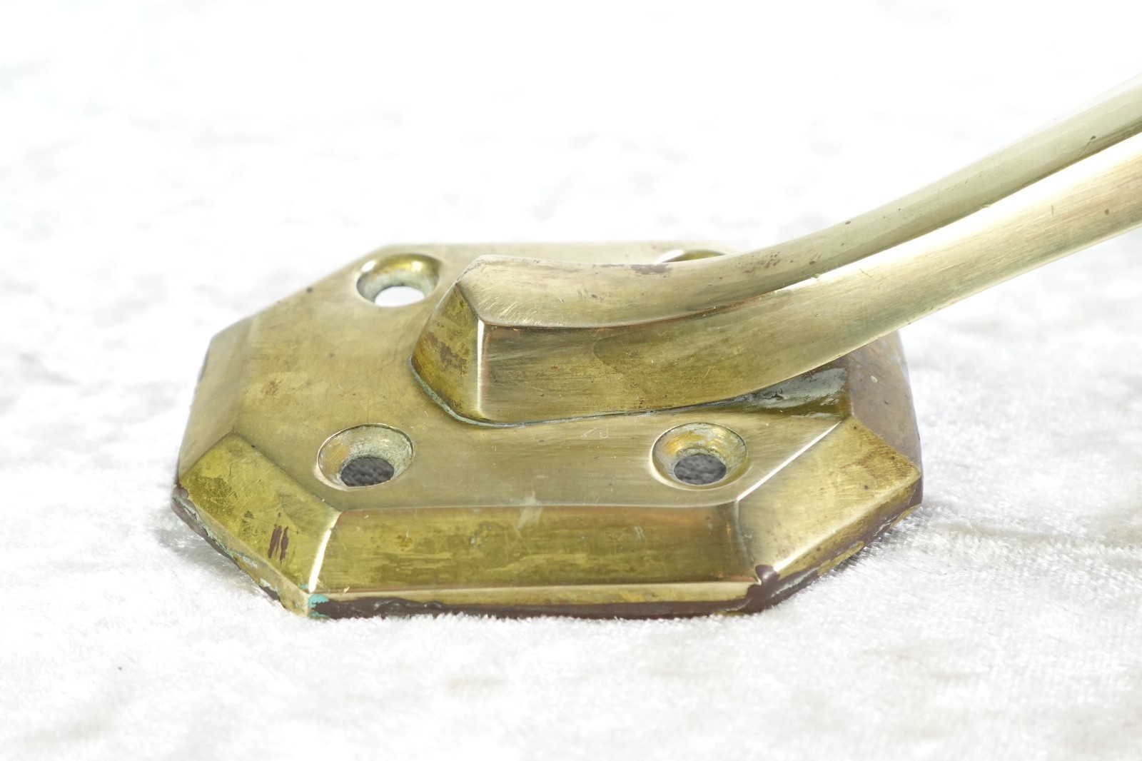 Vintage Solid Brass Entry Door Handle Pull Right Hand With Latch