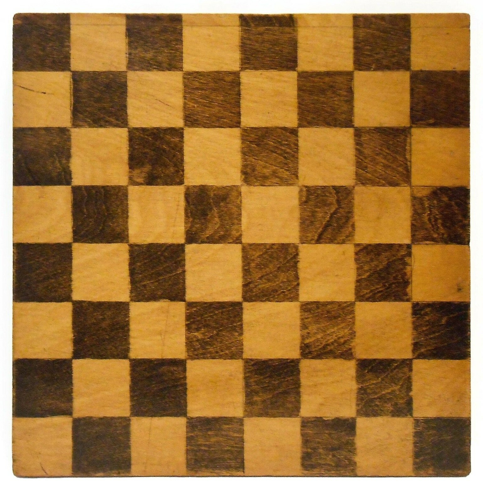 EARLY 20TH C VINT AMERICAN FOLK ART SIGNED STAINED/LACQUERED PINE GAMEBOARD