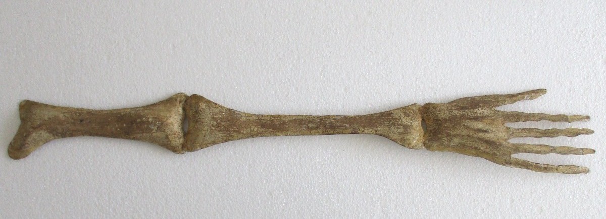 ANTIQUE HUMAN IRON HAND BONES ADVERTISEMENT TRADE SIGN HAND MADE