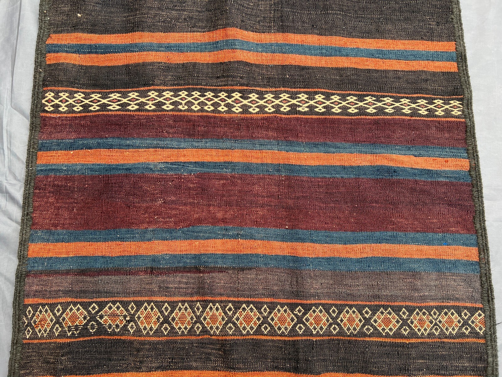 Antique Afghan Kilim Runner 2’7 x 9’9 ft – Handwoven Wool Tribal Hallway Rug