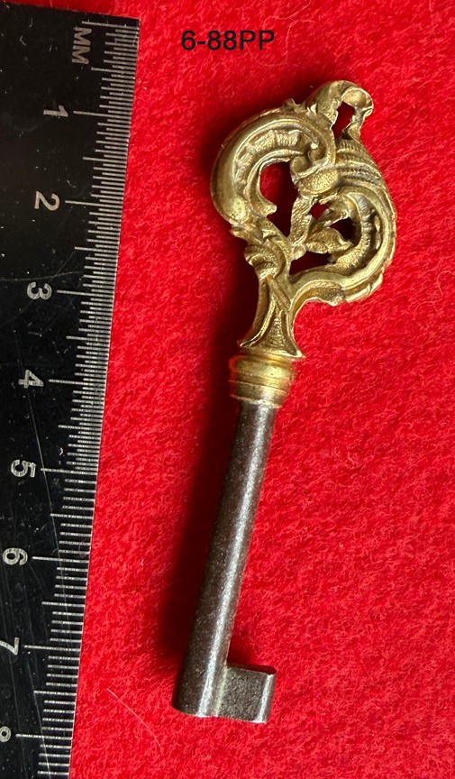 Skeleton Key Wonderful GENUINE Brass Bow 1900’s From Paris – More Keys Here!