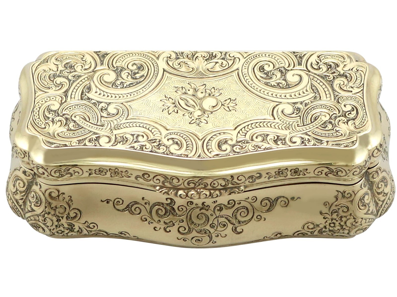 German 14ct Gold Snuff Box Antique Circa 1850