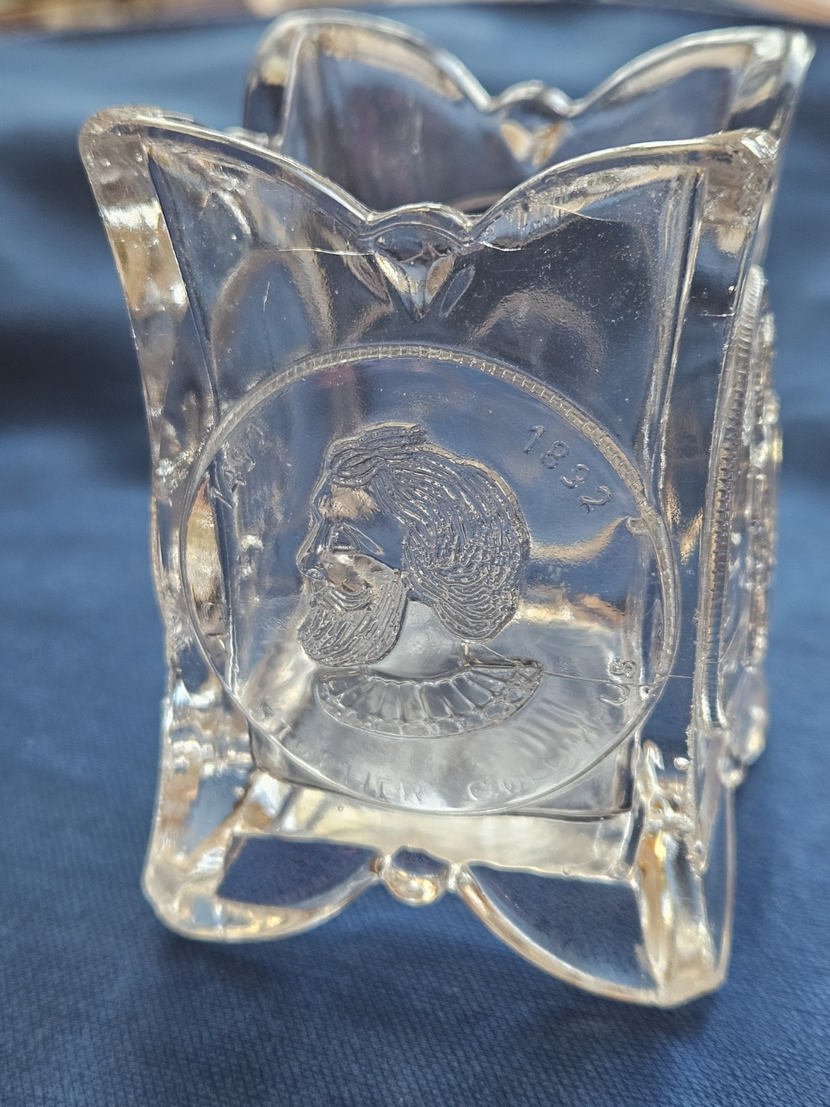RARE – ANTIQUE ‘Worlds Fair’ Toothpick / Match Holder by United States Glass Co.