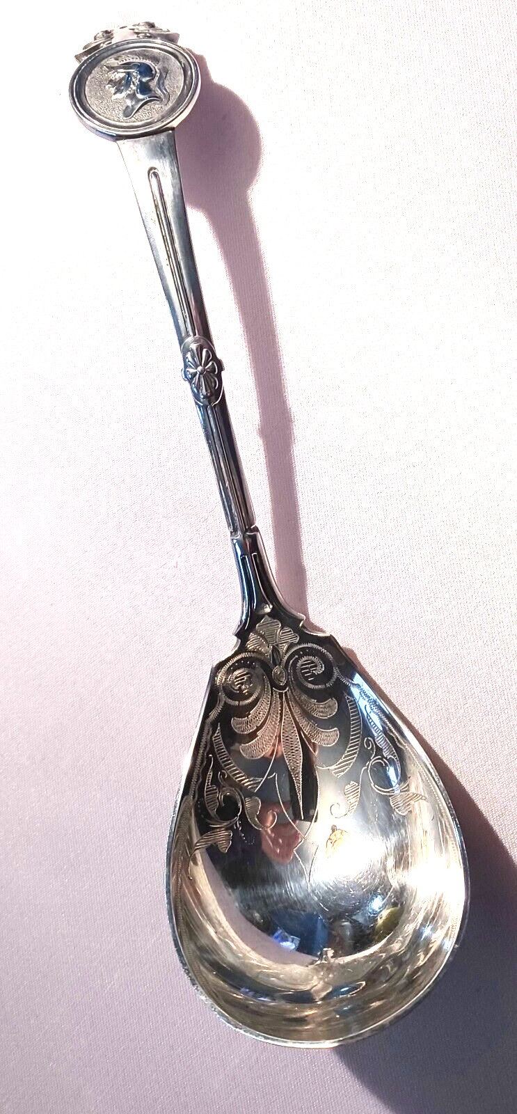 Medallion by Gorham Sterling Retailed by N. Harding Gravy Ladle- 8″