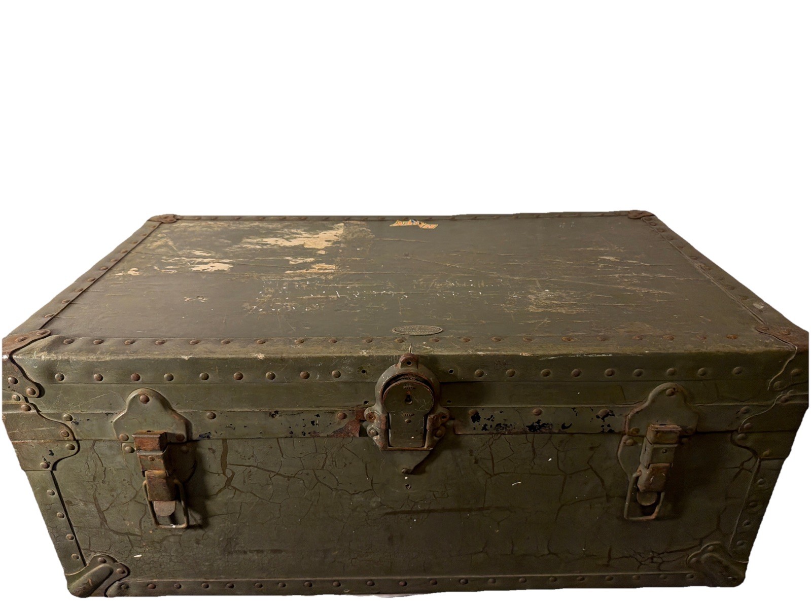 Kleber Trunk Dated June 12 1940’s WW2 Era Military Footlocker Trunk AS SEEN!!!
