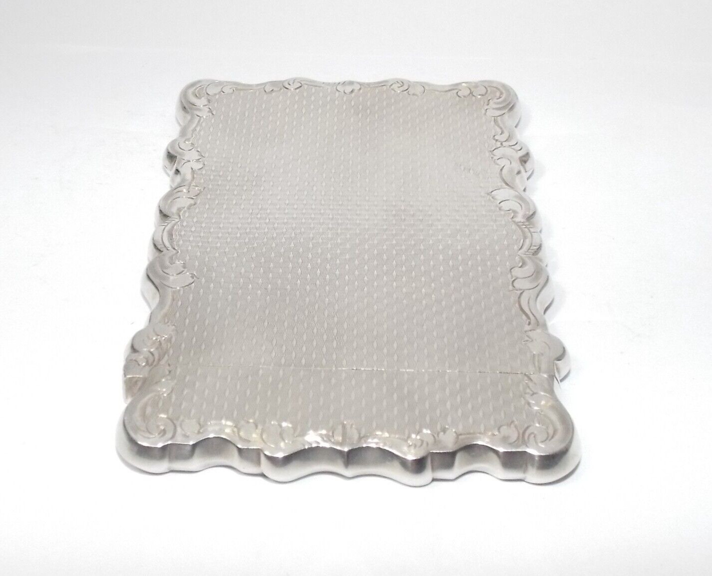 ANTIQUE VICTORIAN STERLING SILVER CARD CASE, ALFRED TAYLOR BIRMINGHAM 1853
