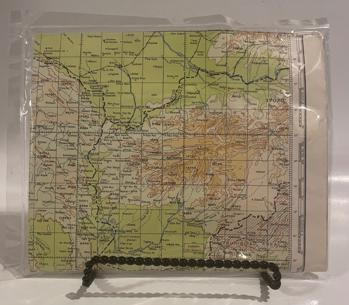 1951 Vintage USAF Aeronautical Chart England Pakistan NS 140 Map 3rd Ed Crisp