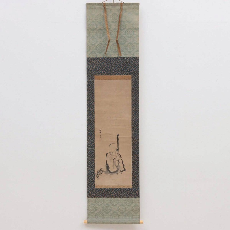 Japanese Hanging Scroll Art Painting “Jurou Kame” Tanyu Kano Antique Kakejiku