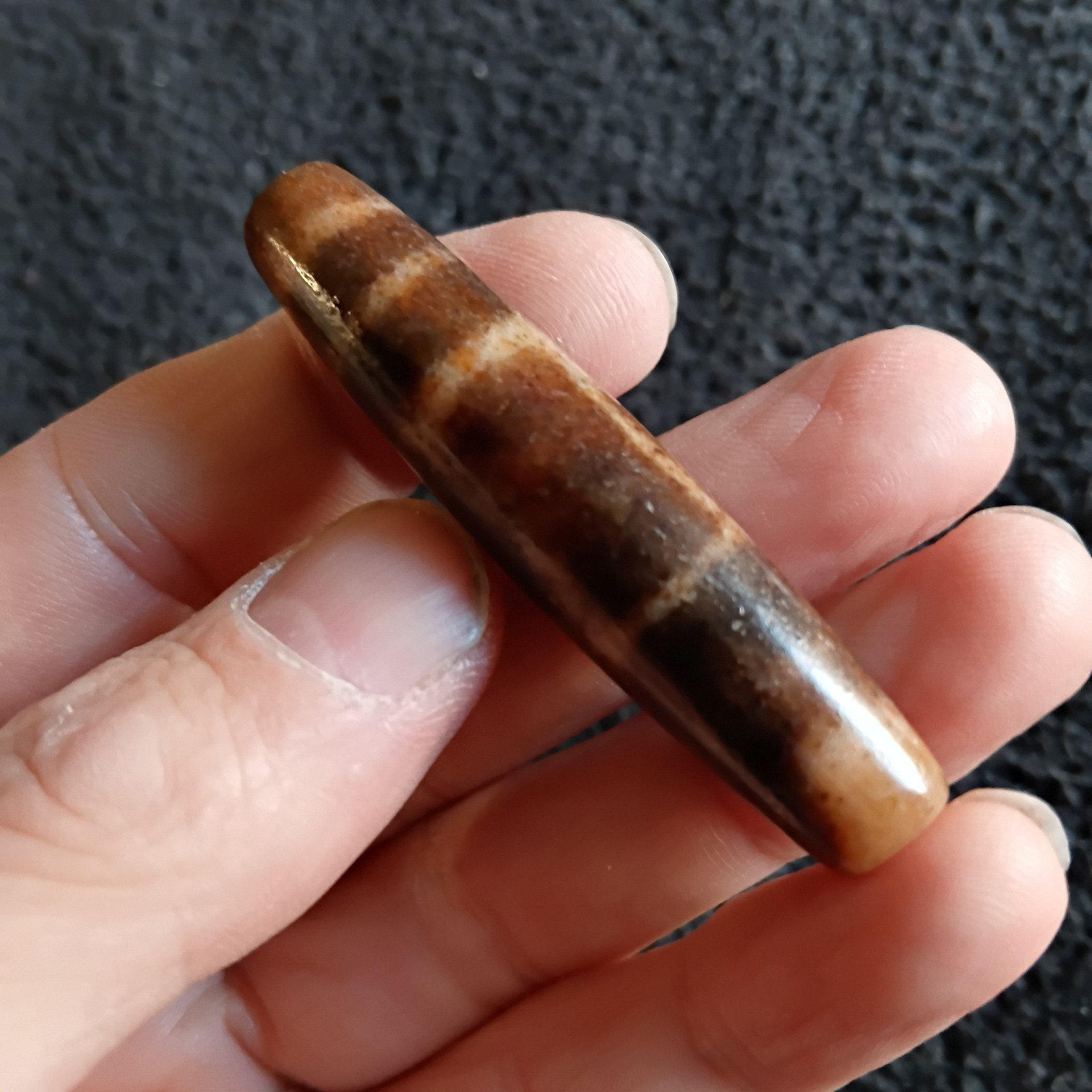 Tibetan Agate Pre 1800s Heaven And Earth Dzi Bead