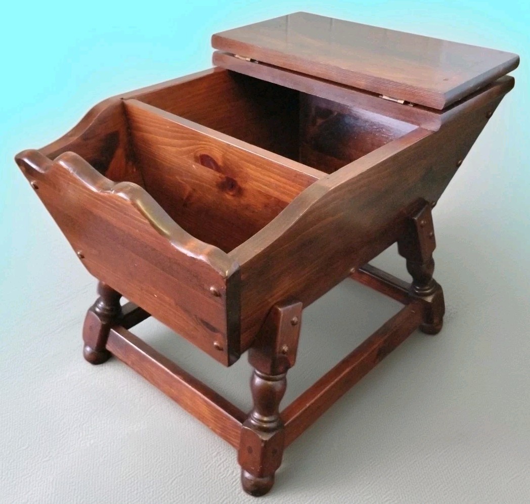 Colonial Dough Box End Table 30x22x20 Ethan Allen Old Tavern Style Antique Pine