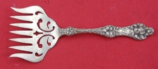 Old Orange Blossom by Alvin / Gorham Sterling Sardine Fork Small Pierced 4 1/4″