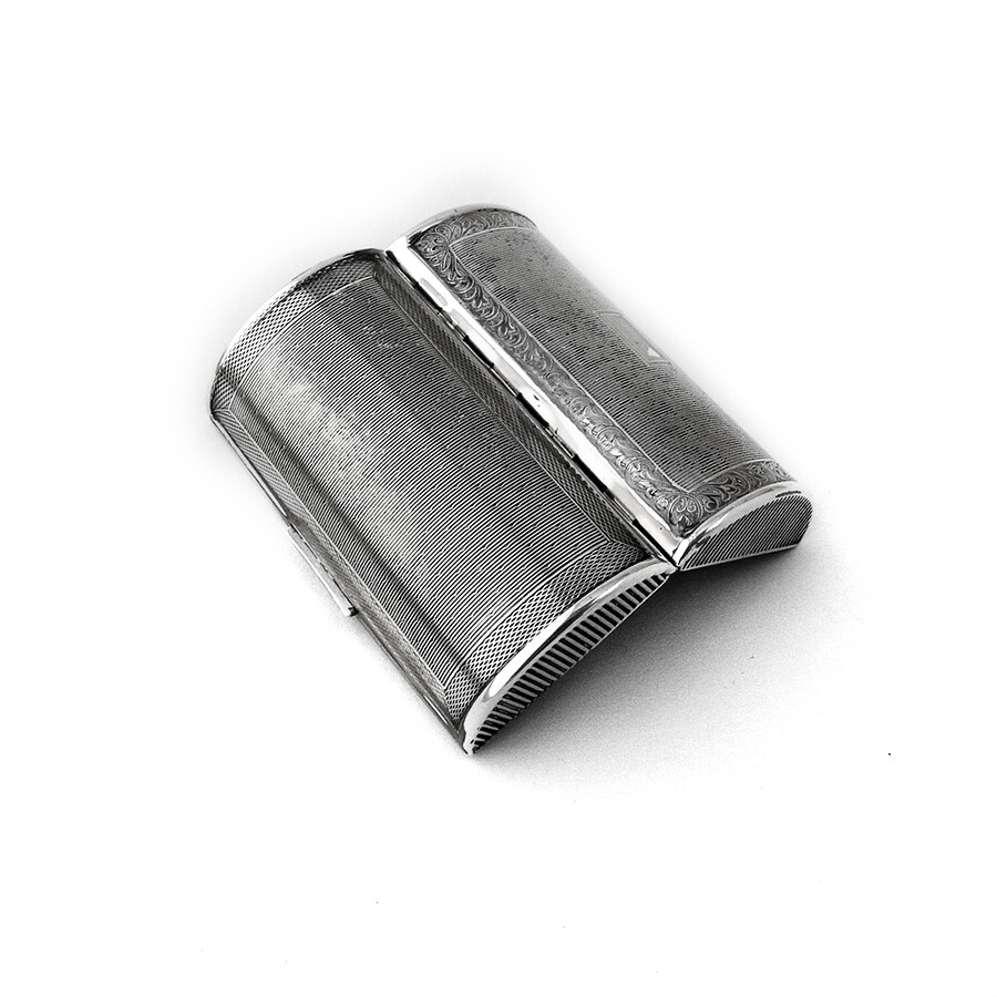 English Engine Turned Snuff Box Gilt Interior Kigu Ltd Sterling 1974