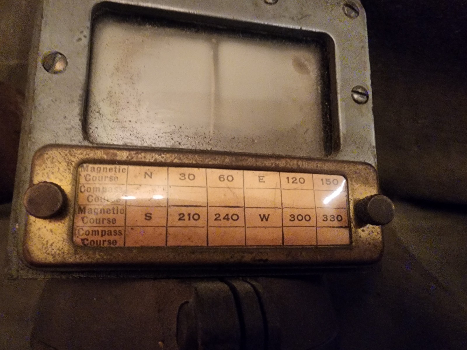 U.S. NAVY BUREAU OF SHIPS C.G. CONN MOUNTED COMPASS .