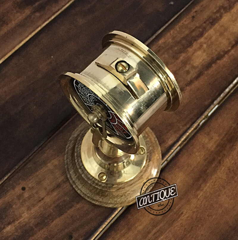 Brass Ship’s Engine Order Telegraph Mini Vintage Maritime Collectible Desk Decor