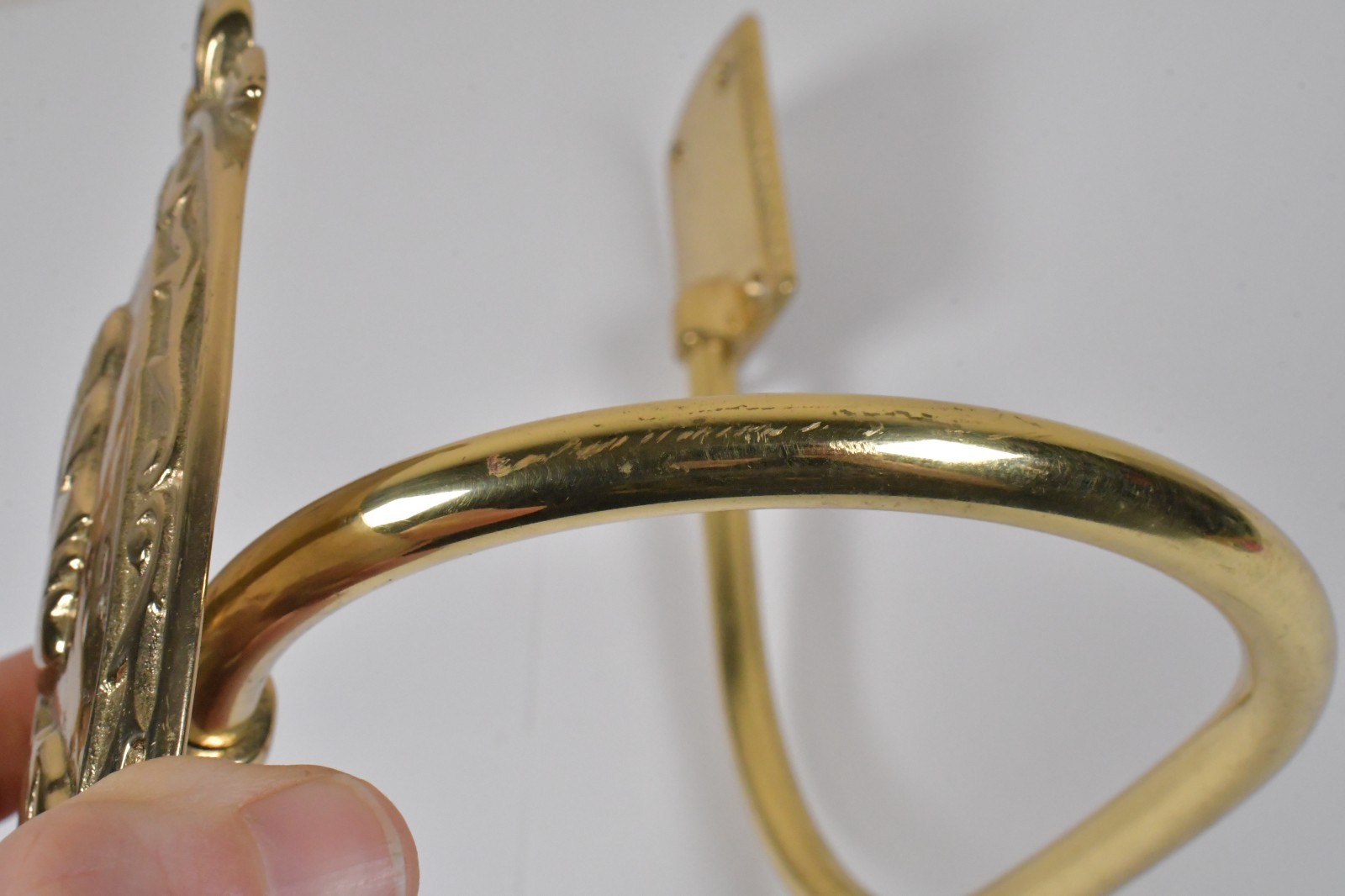 (4) Hollywood Regency Brass Gibson Girl Window Curtain Tiebacks Holdbacks by NTY