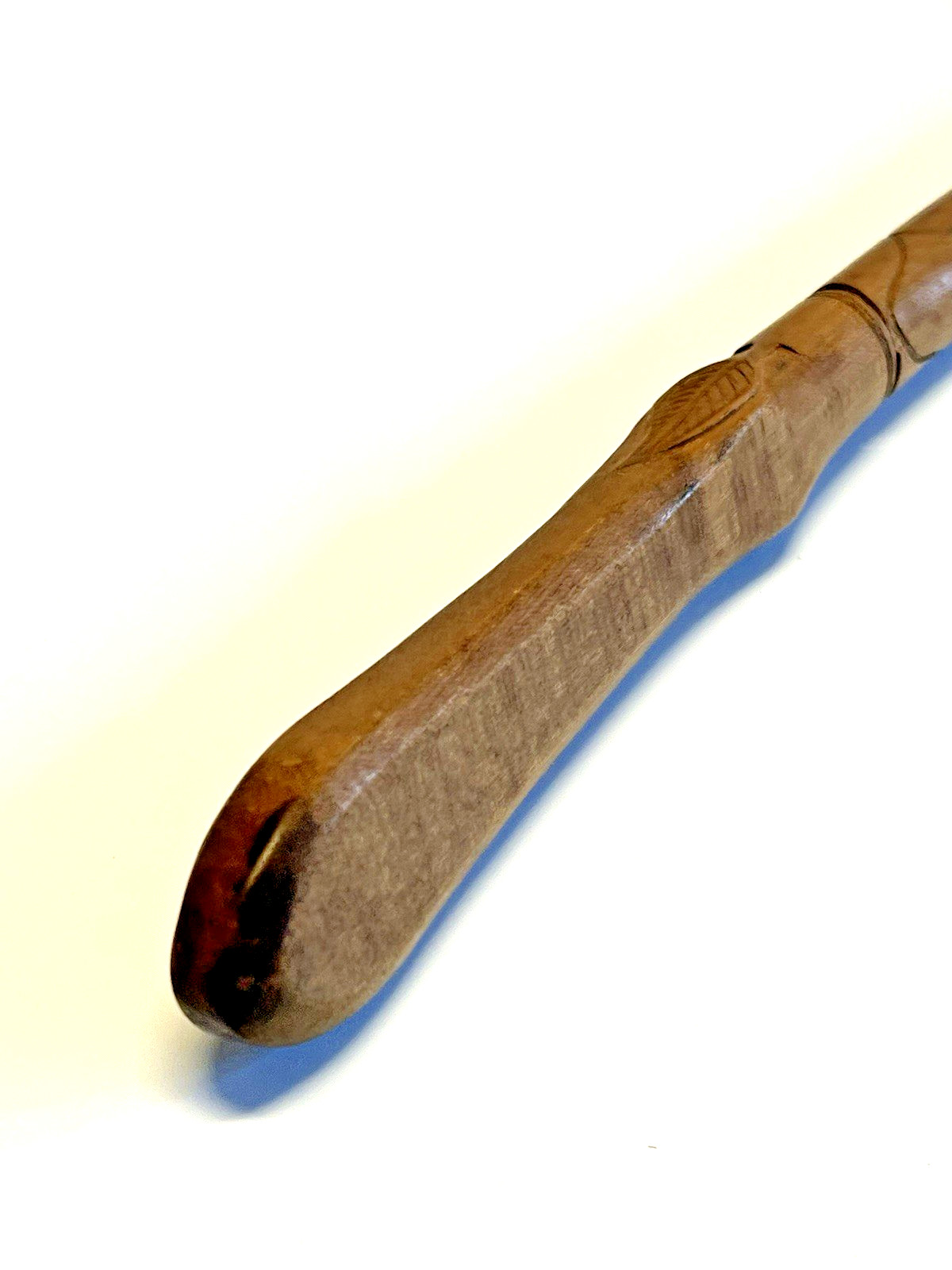 Native American Indian Highly Hand Carved Wooden Ladle; Late 19th Century