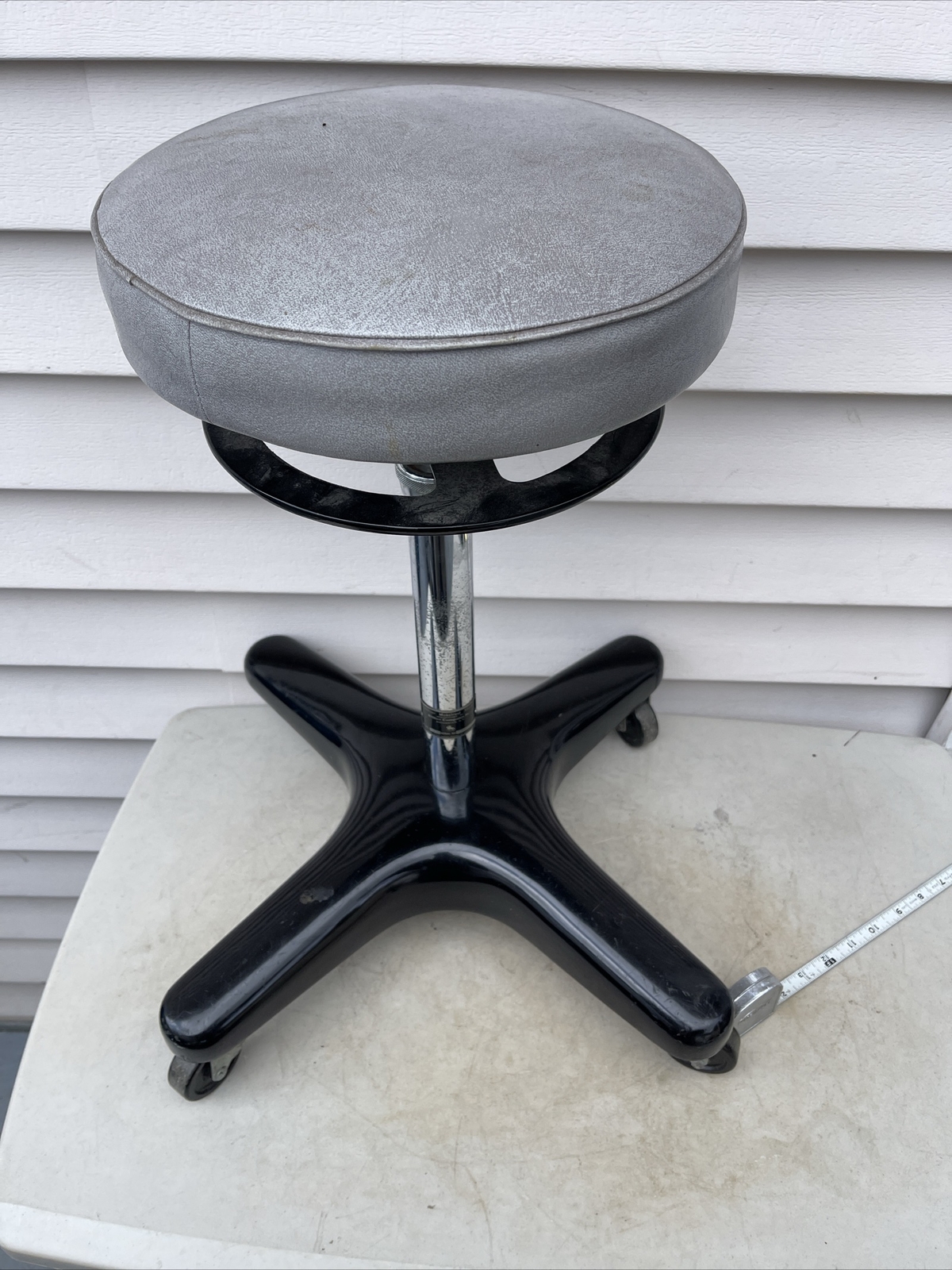 Vintage Dental Medical Ritter Drafting Stool Chair Seat For Parts Or Repair