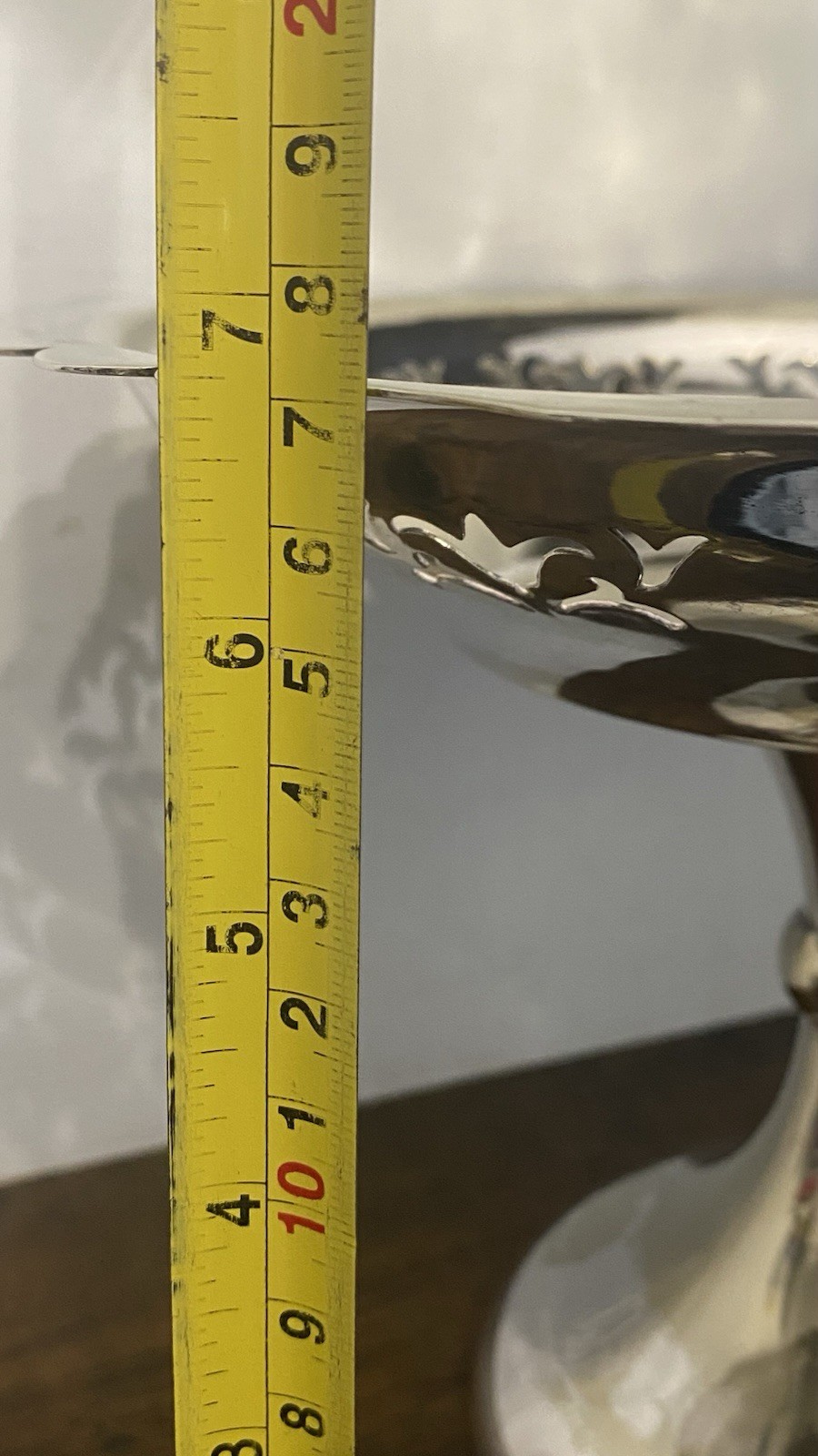 Vintage Silver Plated Footed Compote With Ornate Rim By JD&S. 25 cm x 17 cm