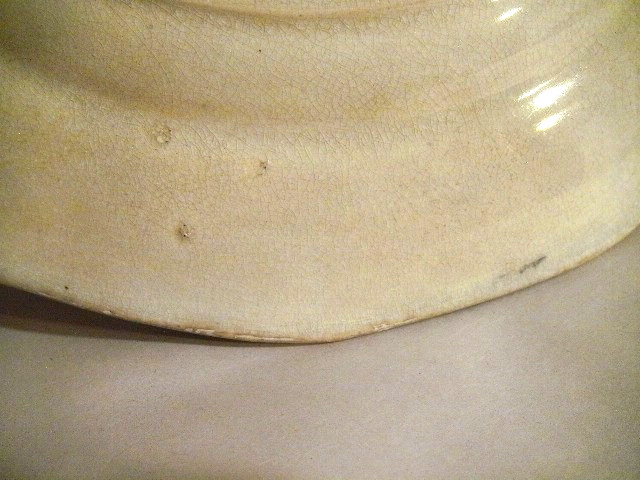 ANTIQUE FLOW BLACK 9-1/4″ COREA PATTERN MULBERRY DINNER PLATE CLEMENTSON 1839-64