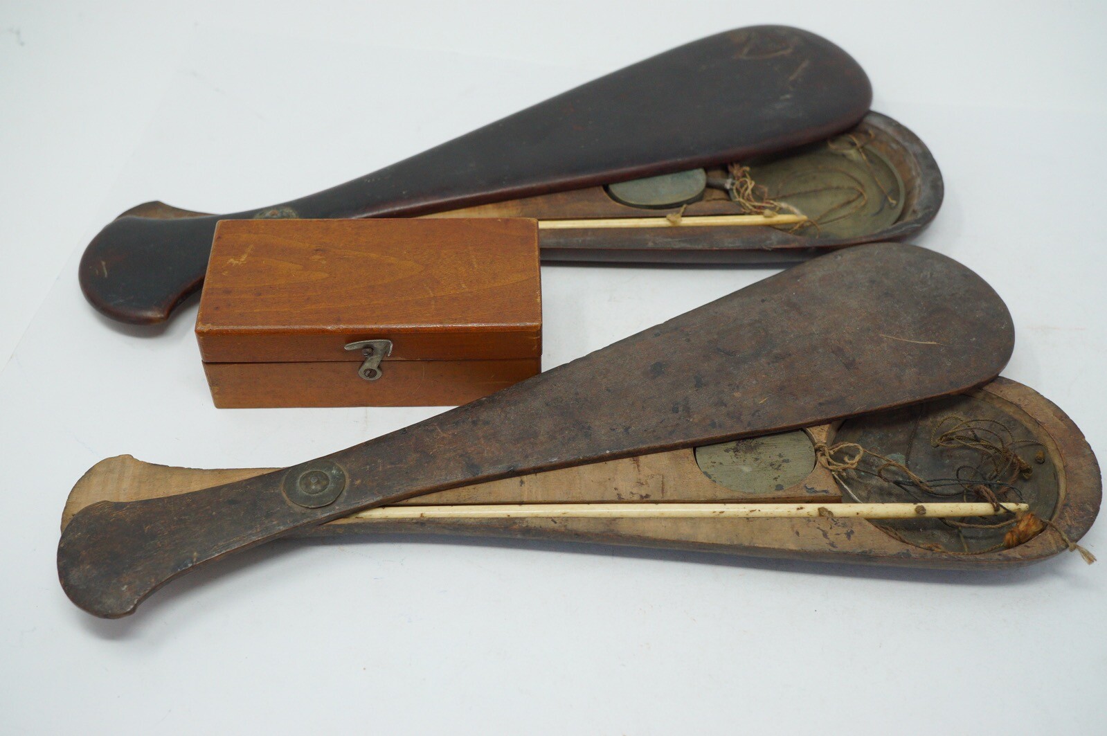 Vintage Japanese Bar Scales in Original Box with Weight Set from Japan 0406C9