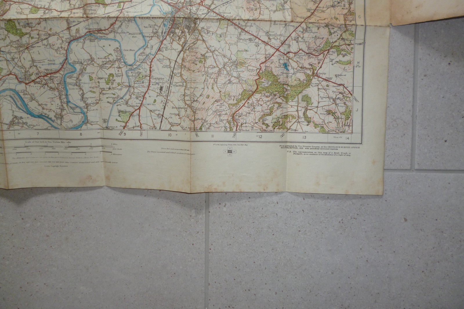 Ordnance Survey Map Gloucester And Forest Of Dean Sheet 92 Cloth 1919