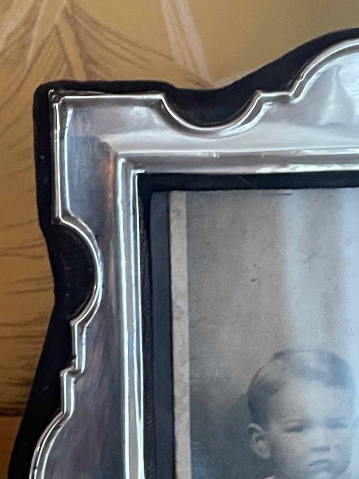 Frame Vintage solid silver photo frame 7.25″ tall