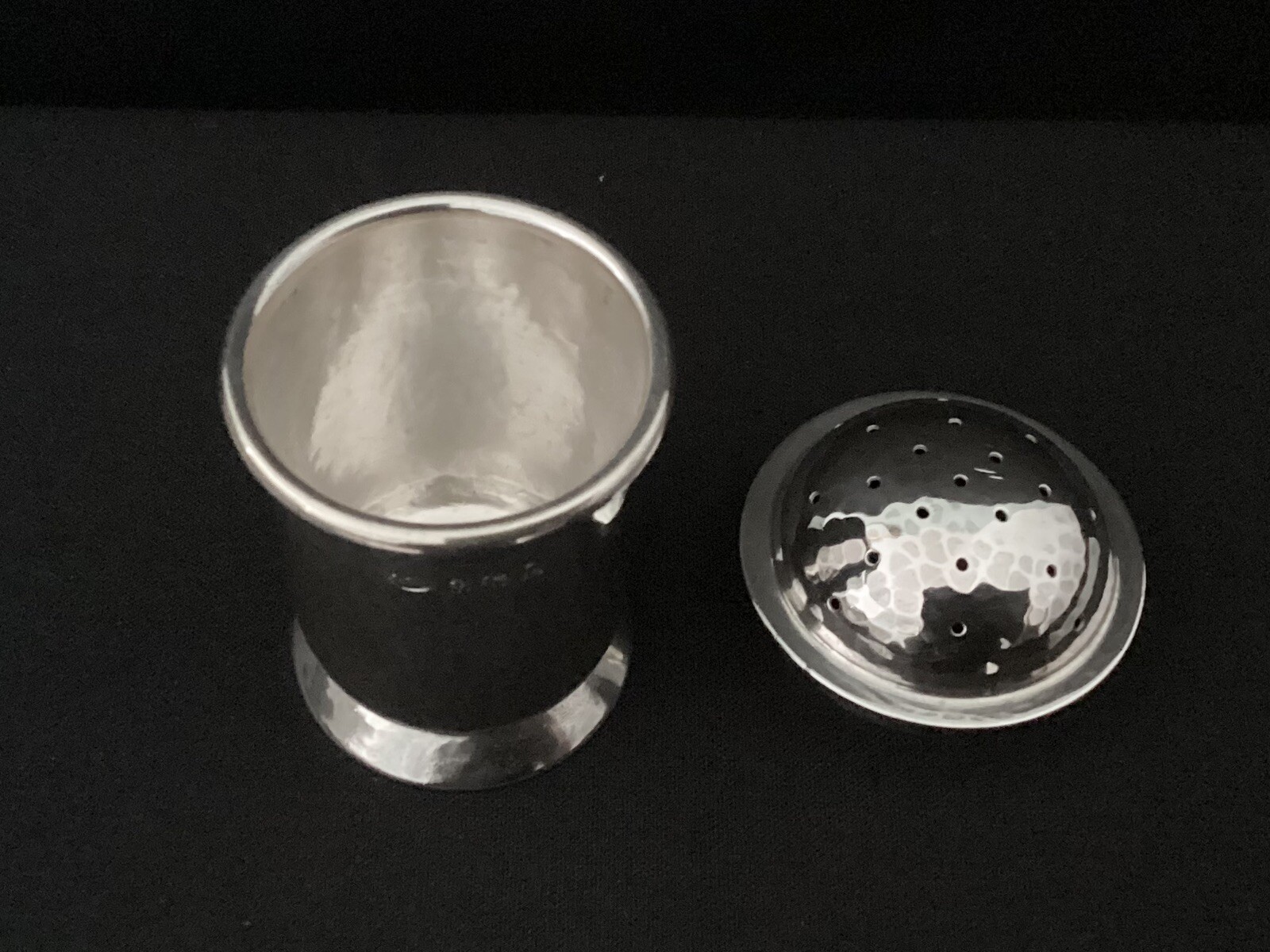 Arts And Crafts Sterling Silver Pepper Pot By A E Jones.
