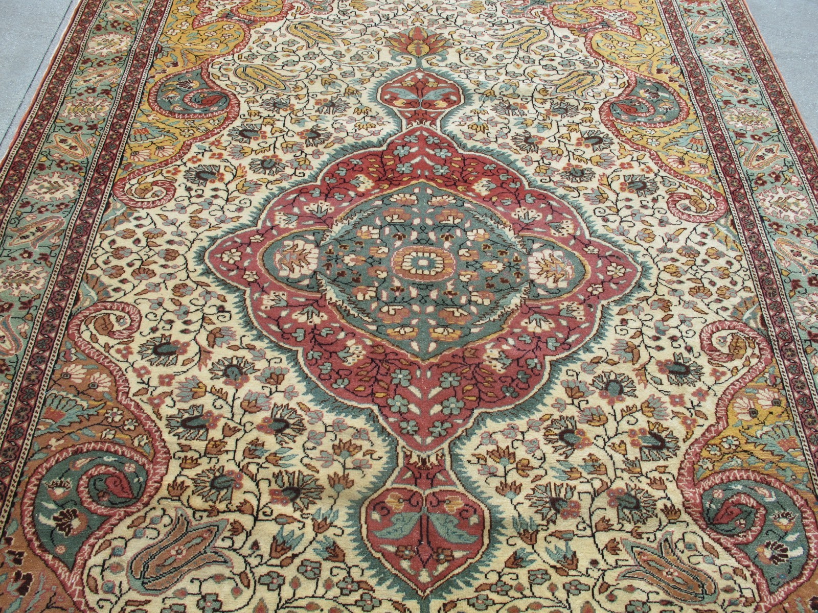 Handmade Oriental Floral Rug,Large Old Wool Rug Traditional Vintage Carpet 7×10