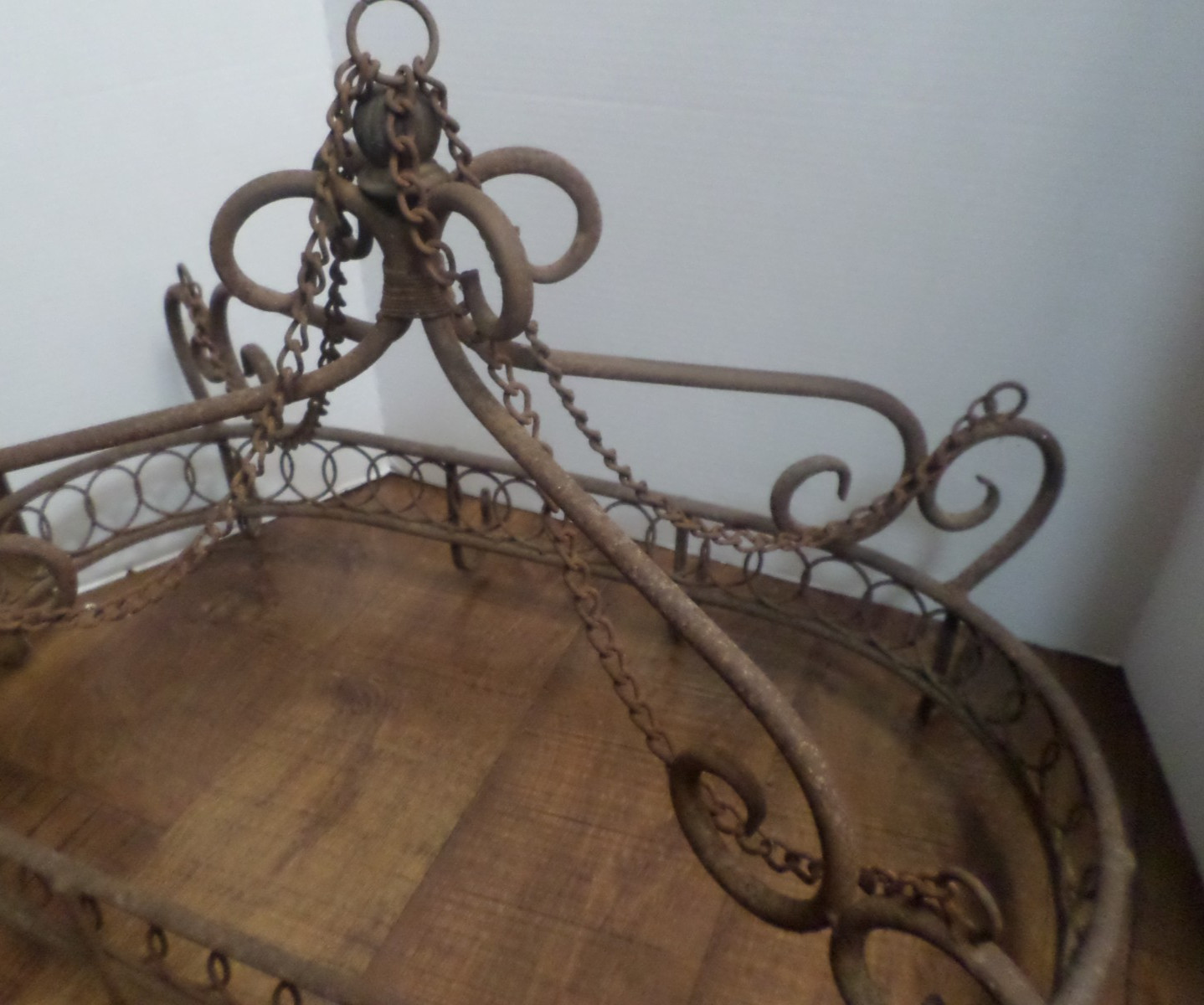 Rustic VTG Ceiling Pot & Pan Holder Large Holds 10 Pans