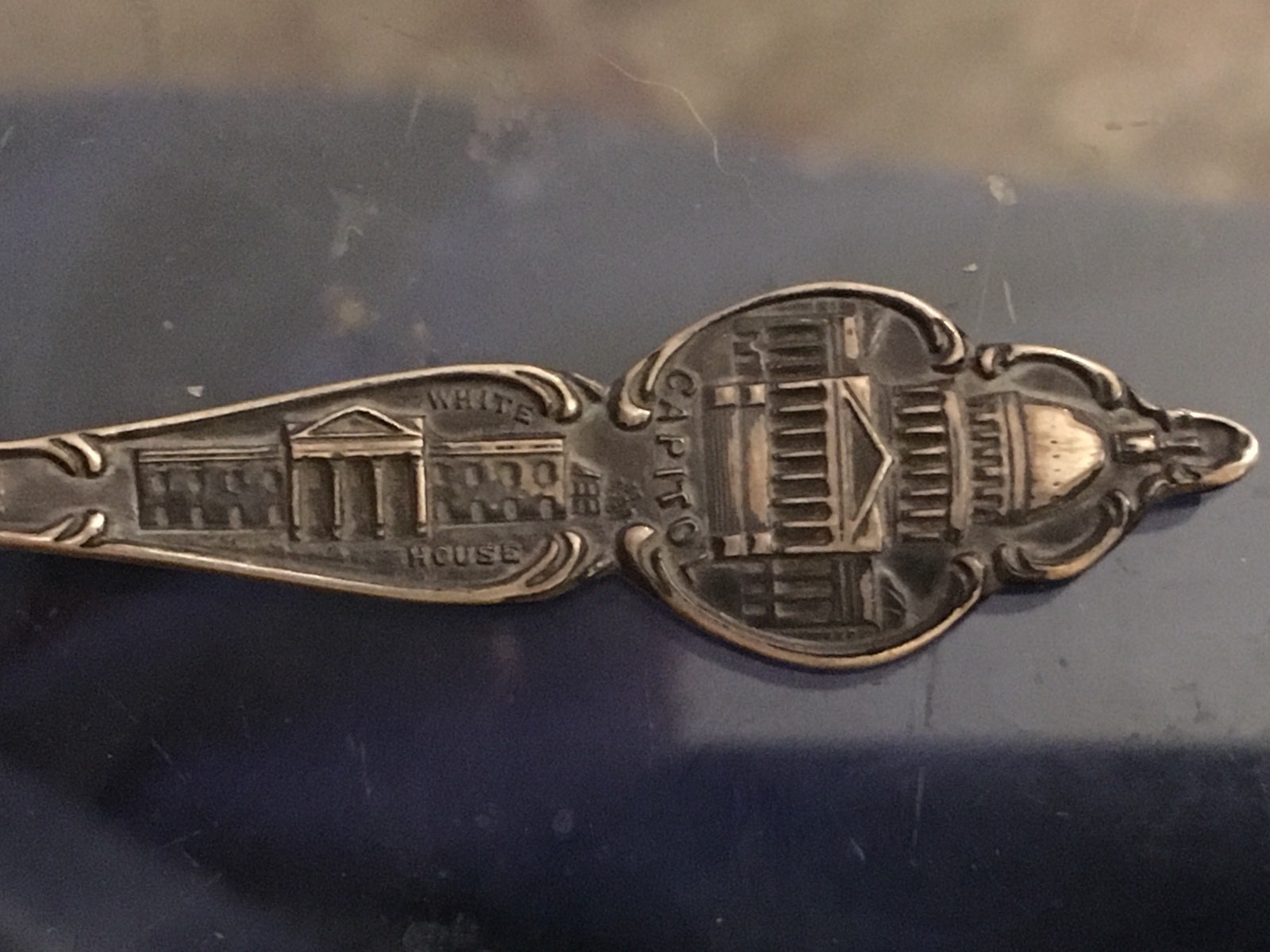 Washington D.C. Capitol Building, White House Sterling Silver Souvenir Spoon