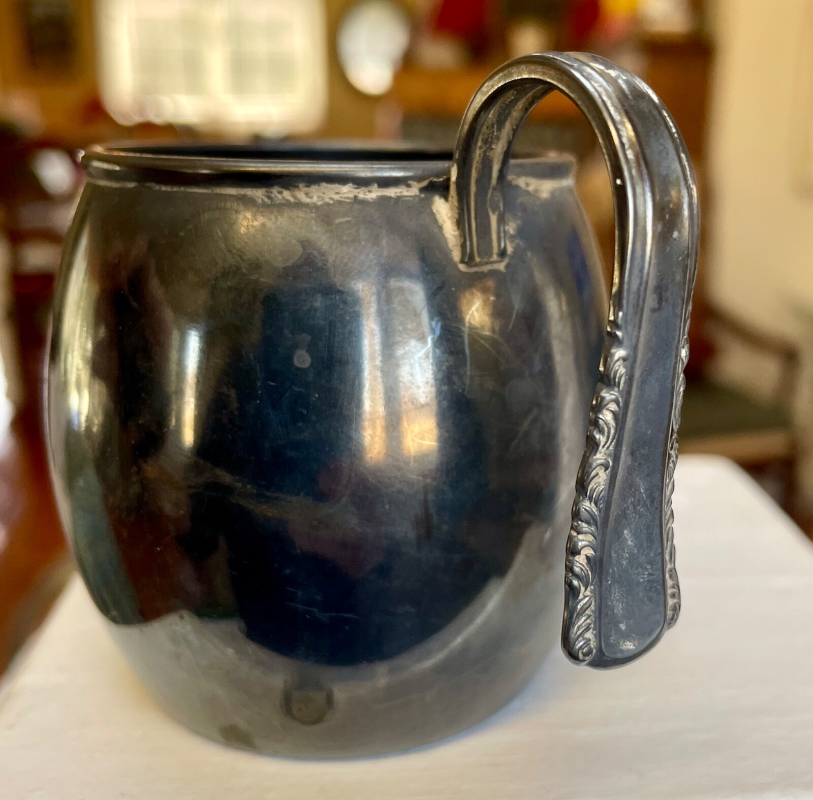 Vintage ‘May Queen’ Holmes & Edwards IS Silverplate Child’s Cup~Embossed Handle