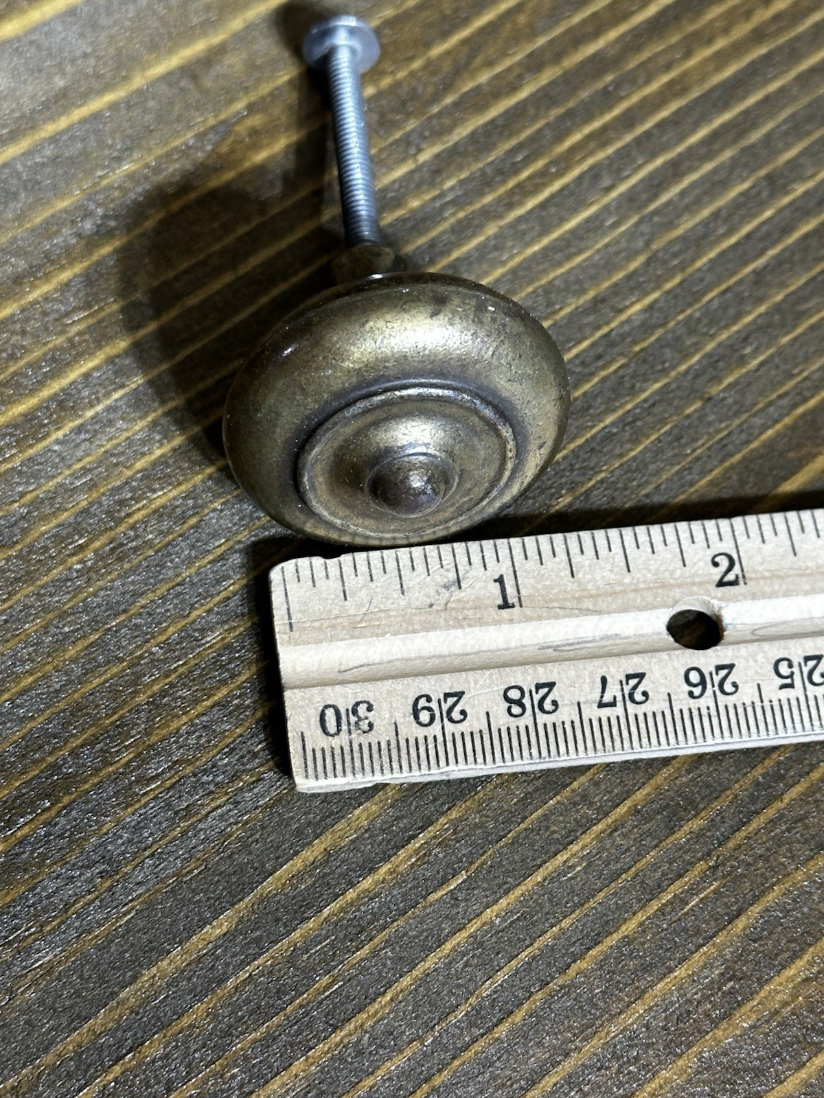 Vintage Brass Knobs Heavy Set of 6