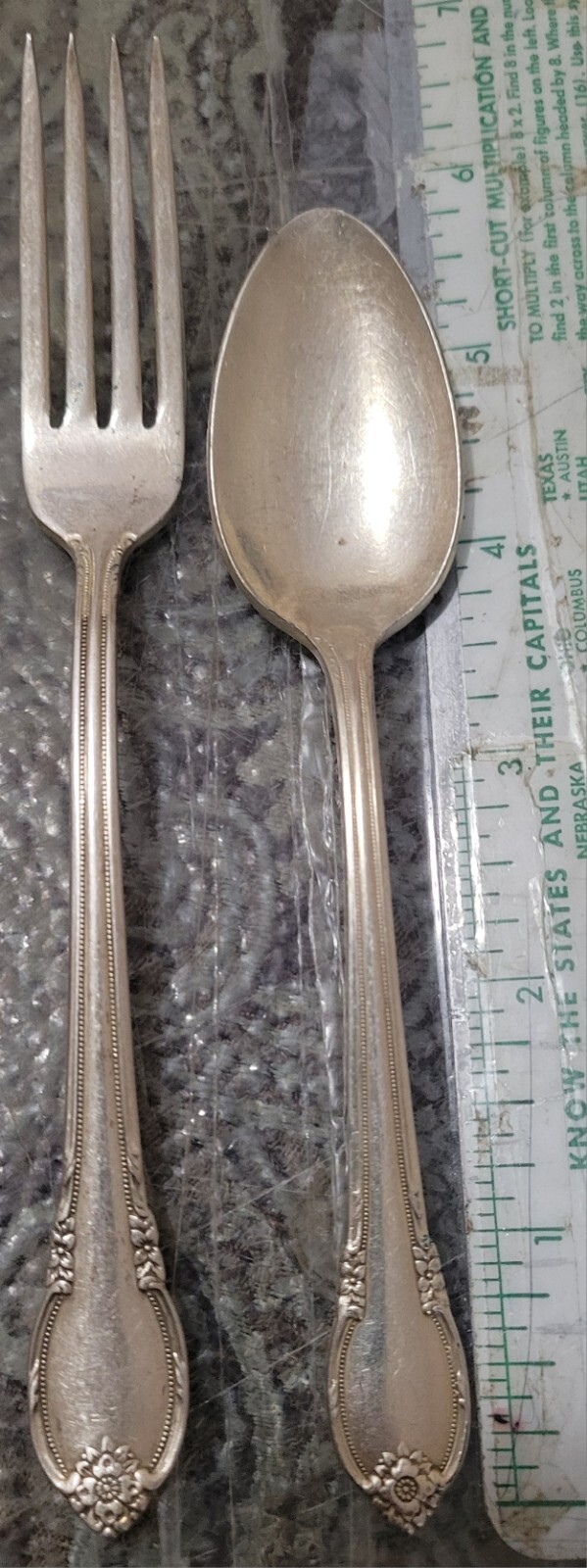 1847 Rogers Bros IS Remembrance Silverplate Youth Set Spoon and Fork.