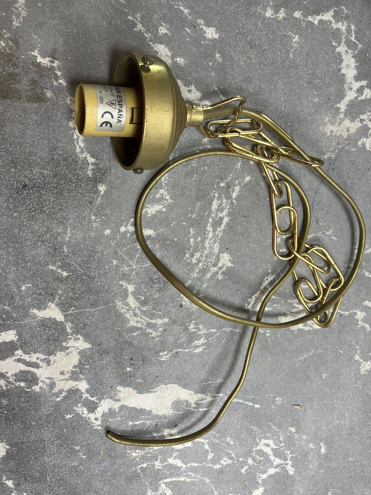 Vintage Old Brass Chandelier Lighting Ceiling Rose & Gallery REWIRED